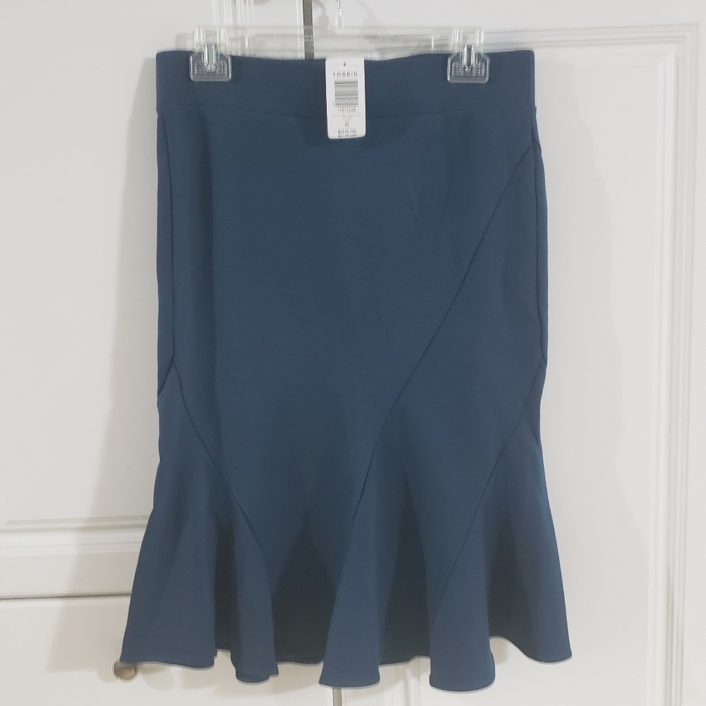 Torrid blue pencil skirt